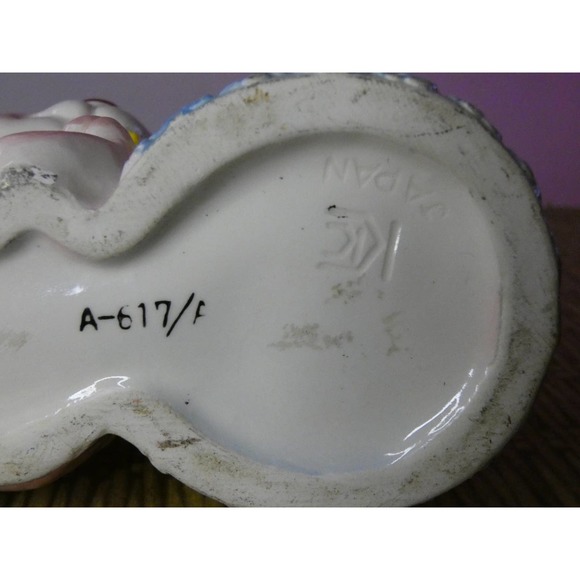 Vintage Pink Anthropomorphic Cat KLC Japan Planter - Picture 6 of 6